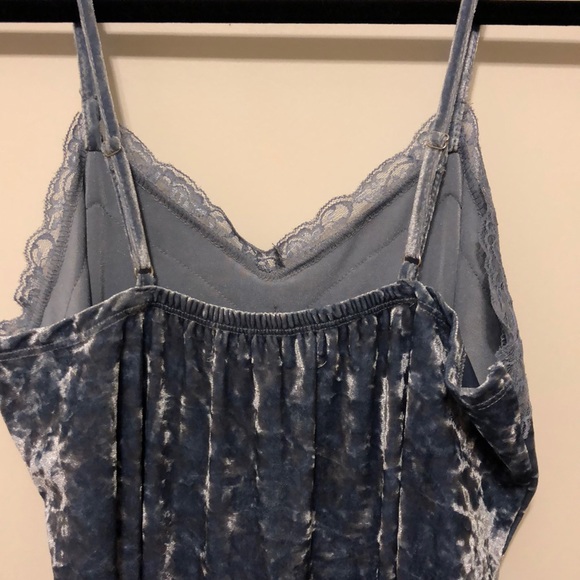 NWT Blue Crushed Velvet Dress - Picture 4 of 5